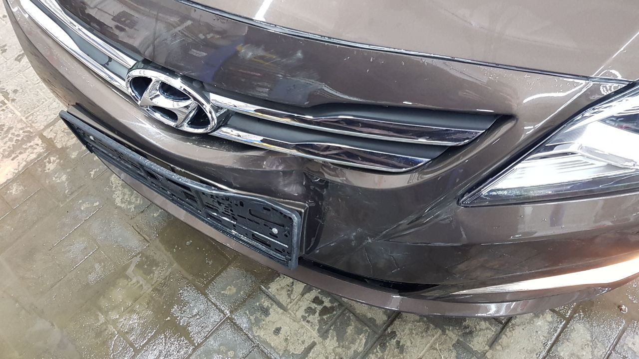Ремонт бампера Hyundai Solaris
